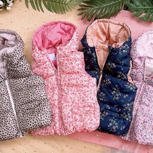 Áo ghile phao 2 mặt zara bé gái, gile phao siêu nhẹ, siêu ấm size 18m-6y