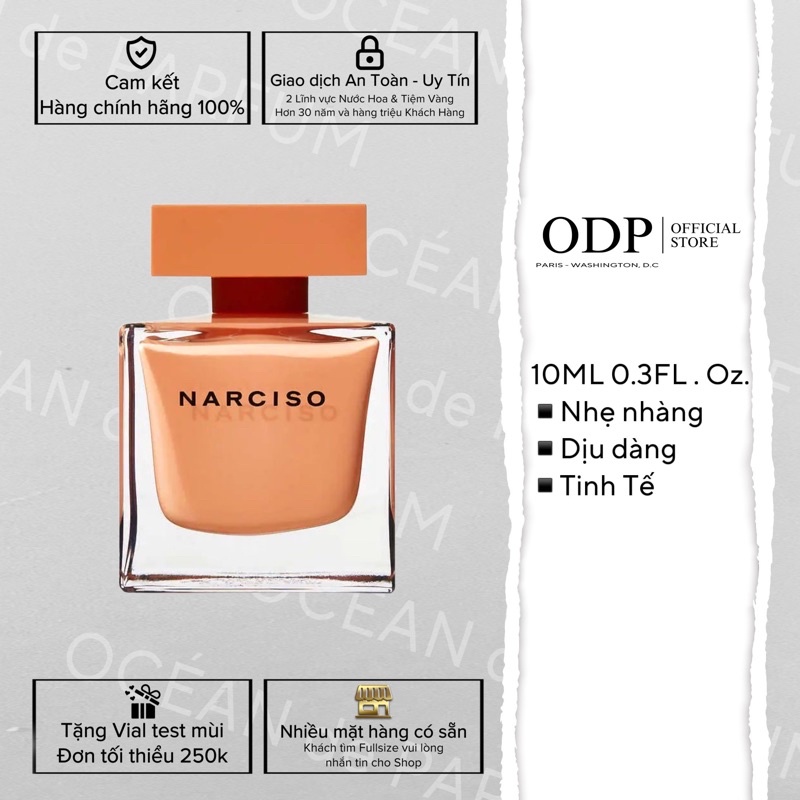 Nước hoa nữ Narciso Ambree EDP 5ml 10ml