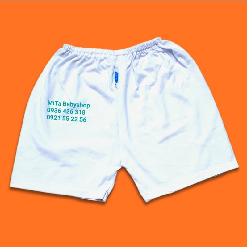 Quần ngắn/ đùi trắng mặc nhà thun cotton bossini cho bé sơ sinh, bé trai