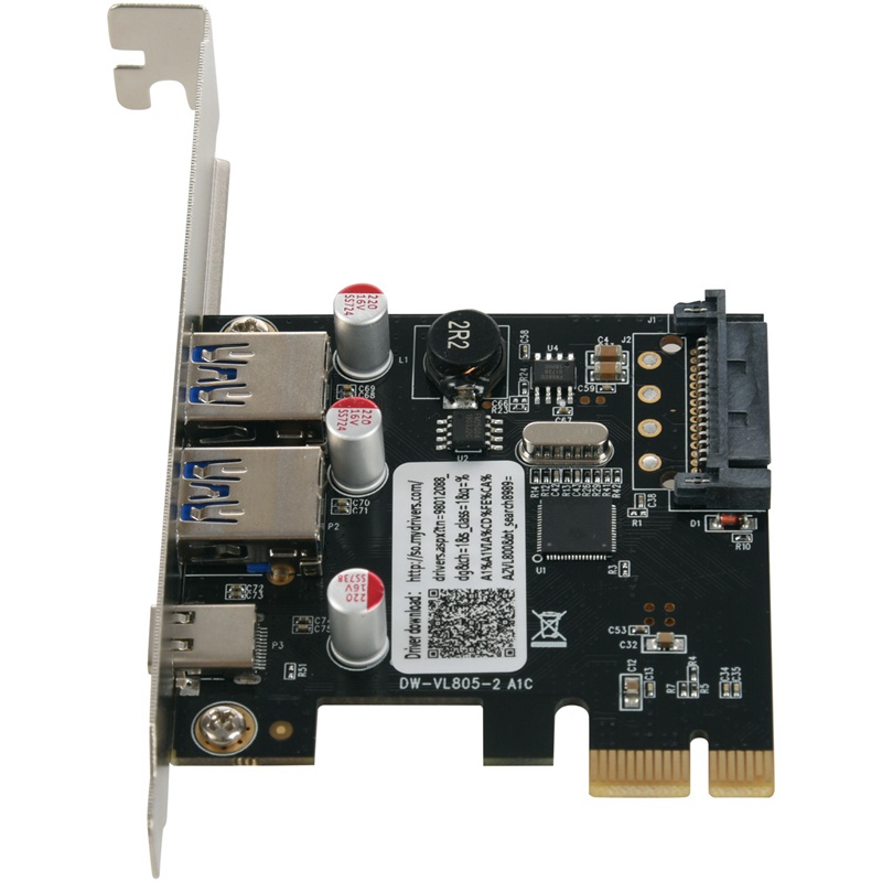 Thẻ Mở Rộng Pci-E Usb 3.1 Type C Pcie Sang 1 Type C Và 2 Type A 3.0 Usb Cho Máy Tính Để Bàn