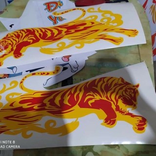 2 TEM hổ vồ dán xe tải, xe con