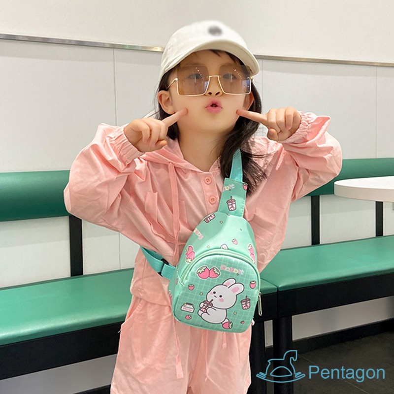 Túi Đeo Chéo Ngực / Hông Họa Tiết Hoạt Hình Công Chúa Dễ Thương Cho Bé Gái