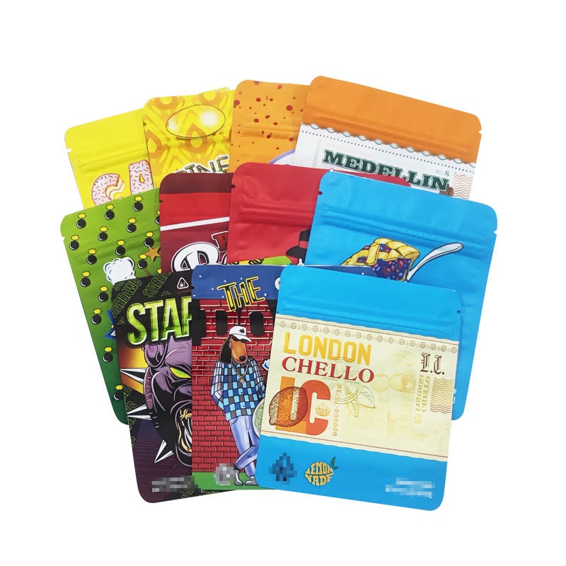 Set 100 Túi Đựng Kẹo / Bánh Quy / Mã Vạch / Mã Vạch Có Khóa Kéo 10.5x12.5 + 2.5cm