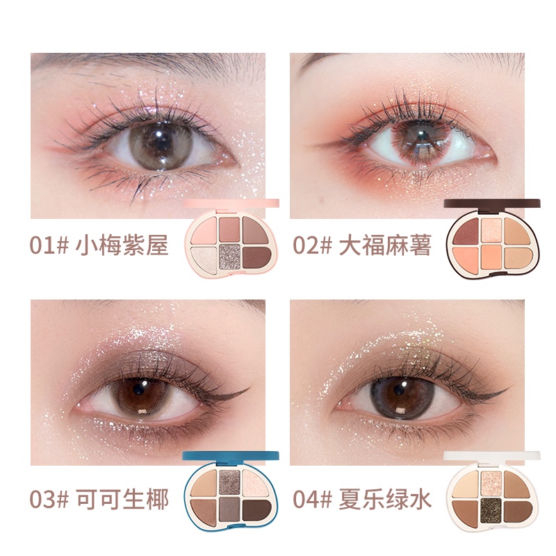 Bảng Phấn Mắt NOVO 6 Màu Tông Đất Mịn Màng Chống Nước NO.5673