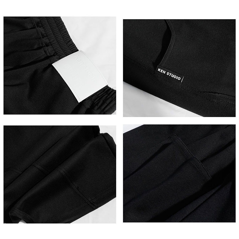 XIN LAN YA SHE Quần Dài Thể Thao Ống Rộng Màu Trơn Thời Trang Cho Cặp Đôi