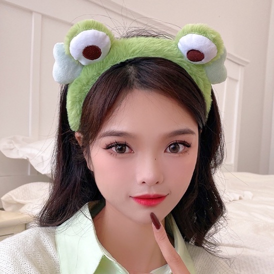 Kẹp Tóc Hình Chú Ếch Mắt To Dễ Thương Vui Nhộn Cho Bé Gái Rửa Mặt