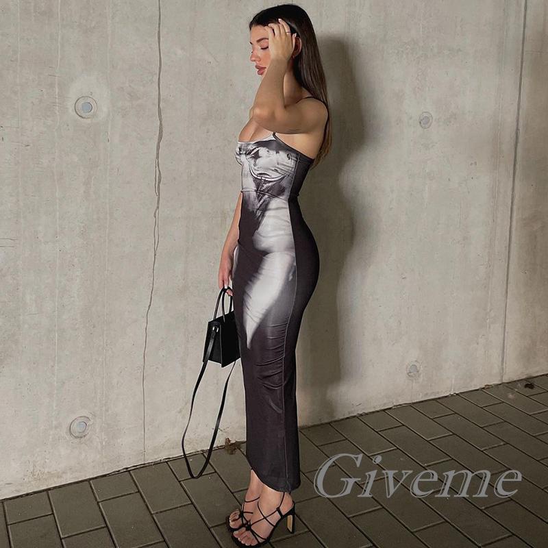 Đầm Hai Dây Dáng Ôm Màu Nhuộm Thời Trang Mùa Hè Cho Bạn Gái