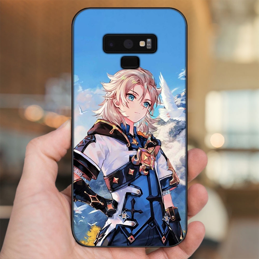 Ốp lưng Samsung Note 9 viền đen in hình Albedo Genshin Impact