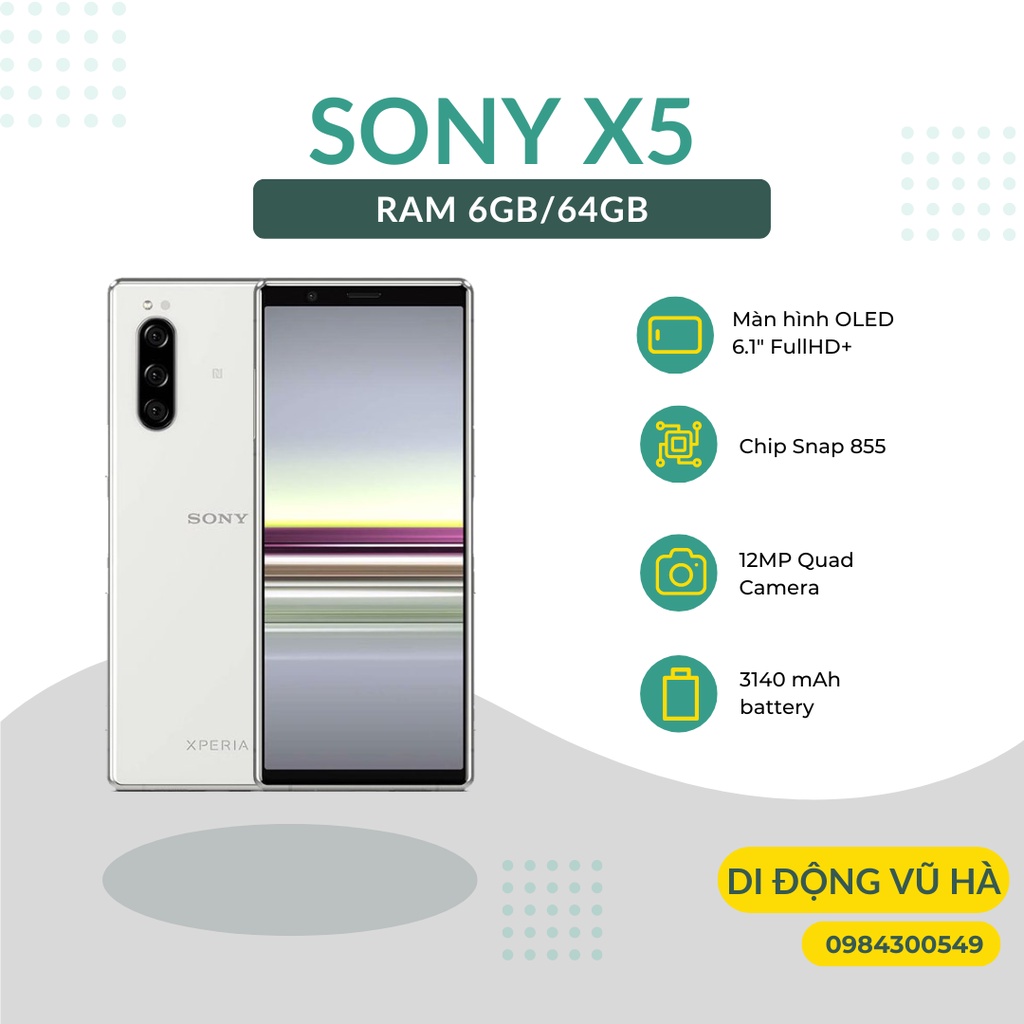 Điện thoại Sony Xperia 5 Nhật 1 sim 64gb xước chân sạc