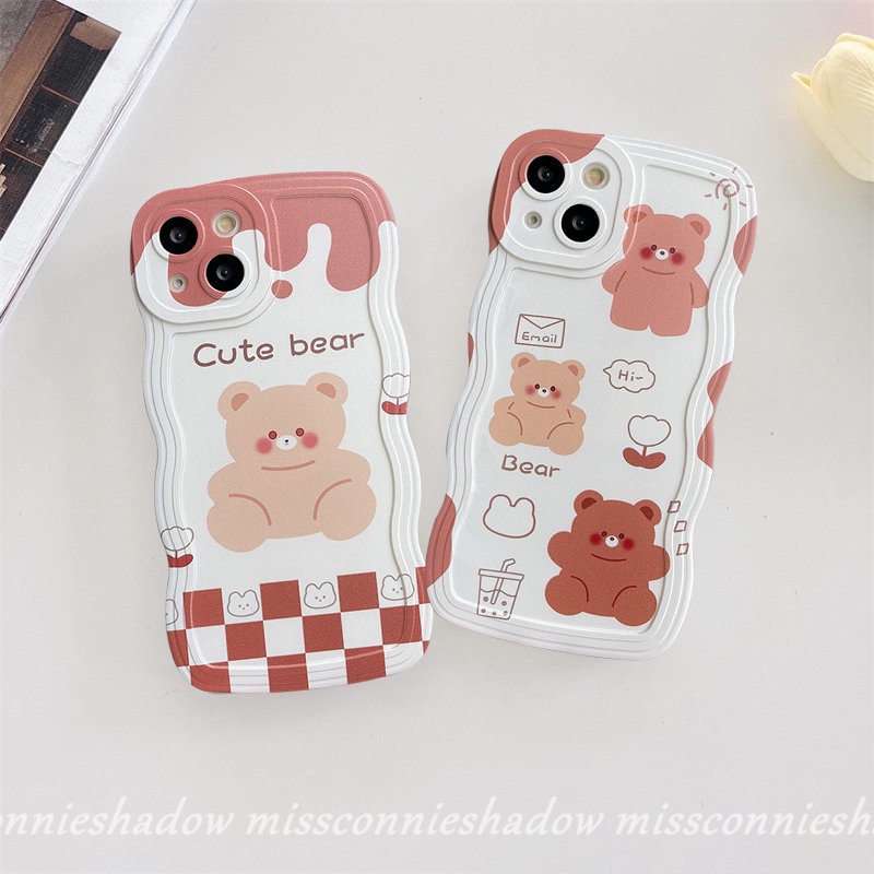 MissConnie Ốp Điện Thoại Tpu Mềm Họa Tiết Gấu Hoạt Hình Cho iPhone 11 13 14 12 Pro MAX 6 8 7 6s Plus 14 Plus XR X XS MAX SE 2020