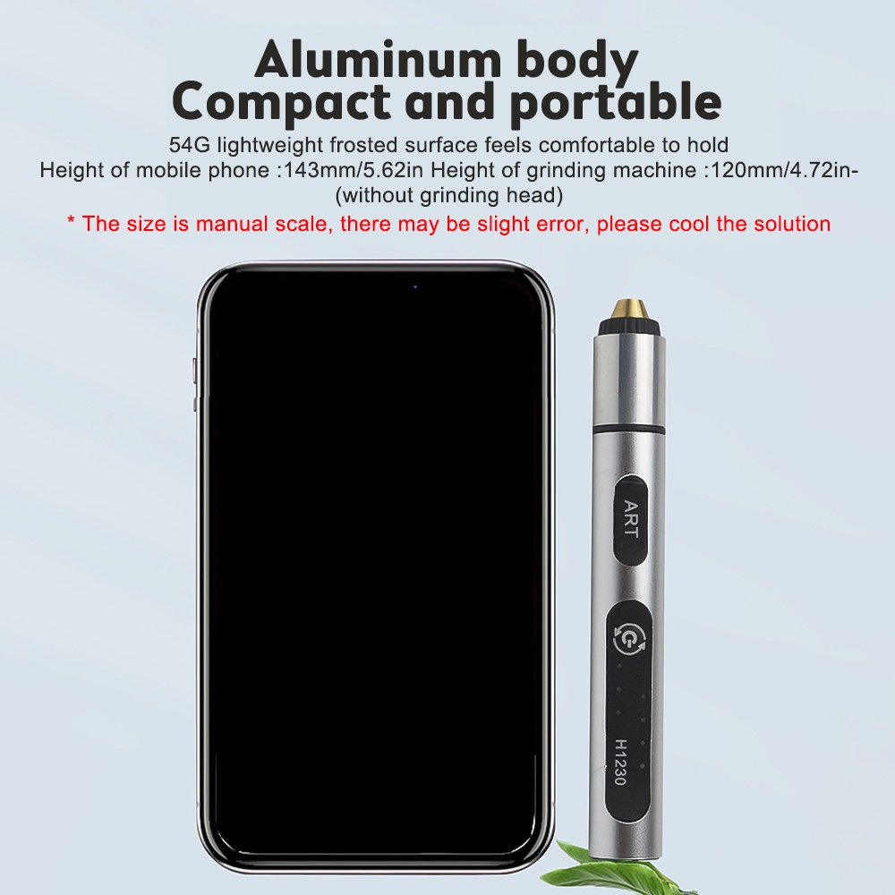 Bút mài dũa móng tay ADIEEPEN hoạt động điện không dây 3 tốc độ điều chỉnh sạc lại được tiện lợi