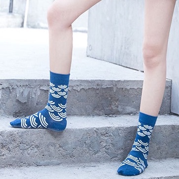 Tất vớ vải cotton co giãn hoạ tiết độc đáo phong cách Ulzzang Hàn Quốc cho nam nữ Gem Boutique