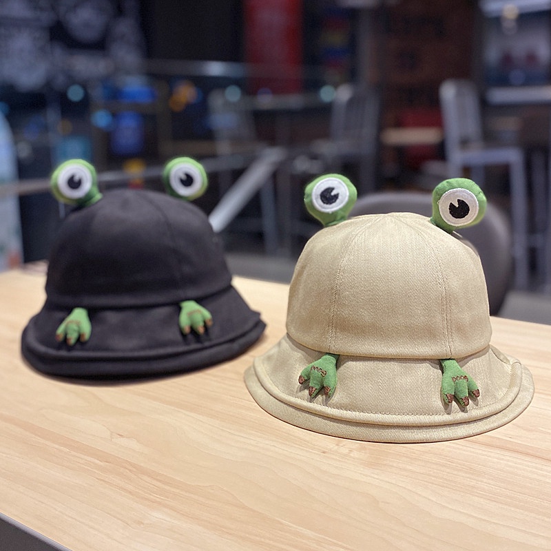 Mũ Bucket Hình Chú Ếch Dễ Thương Phong Cách Nhật Bản Thời Trang Cho Nữ TA Cross