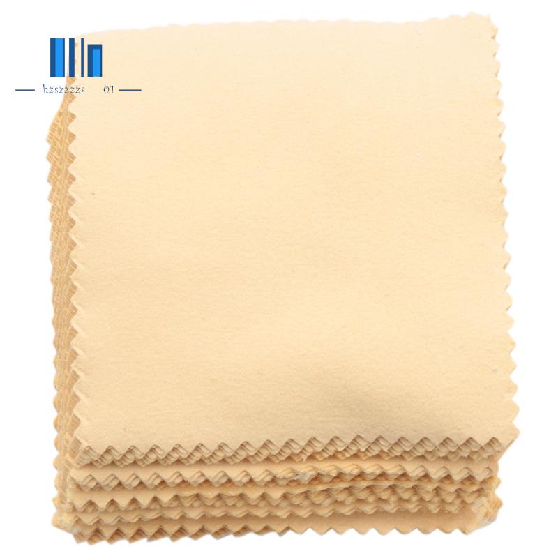 Bộ 50 Khăn Lau Trang Sức Màu Vàng / Bạc / Bạch Kim Kích Thước 8X8cm