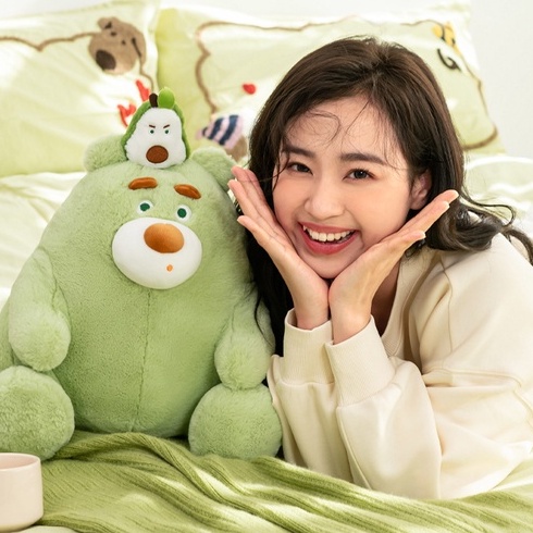 Tư thế ngồi đáng yêu Gấu nhồi bông Đồ chơi thoải mái Tay cảm thấy mềm mại Trang trí động vật dễ thương búp bê sang trọng Autumn063