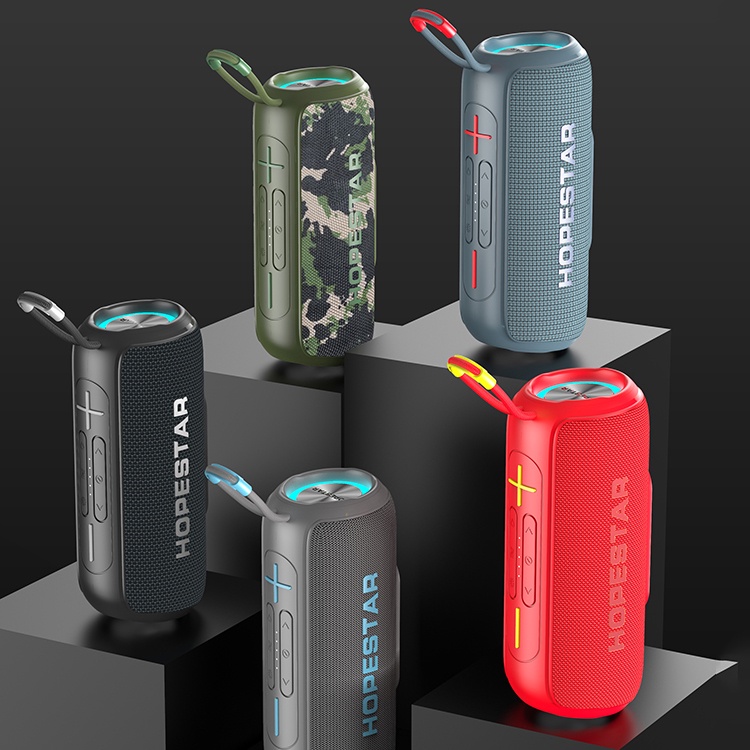 Loa bluetooth cao cấp HOPESTAR P26 Bass Boost cực hay chống nước IPX6 - hỗ trợ AUX/ FM/ USB/ TWS (MÀU NGẪU NHIÊN)