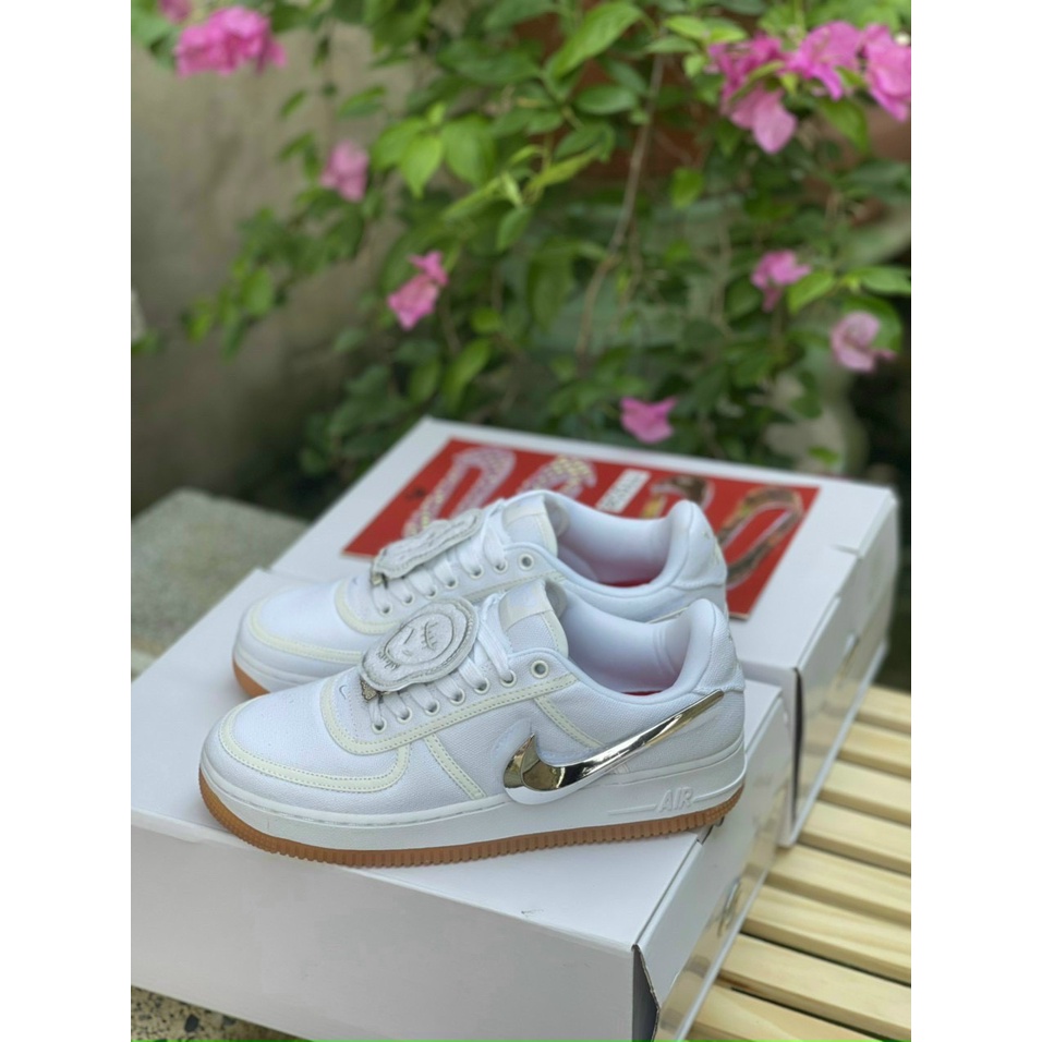 Giày thể thao sneaker Air Force 1 Low Travis Scott trắng full 2022