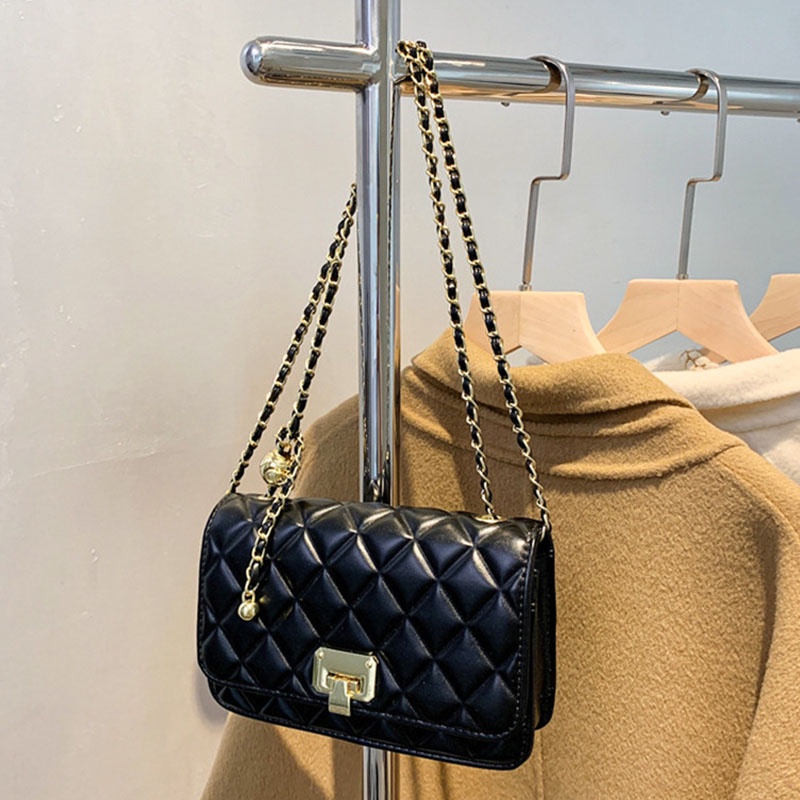 Túi Đeo Chéo Dây Xích Hình Thoi Đơn Giản Thời Trang Cho Nữ