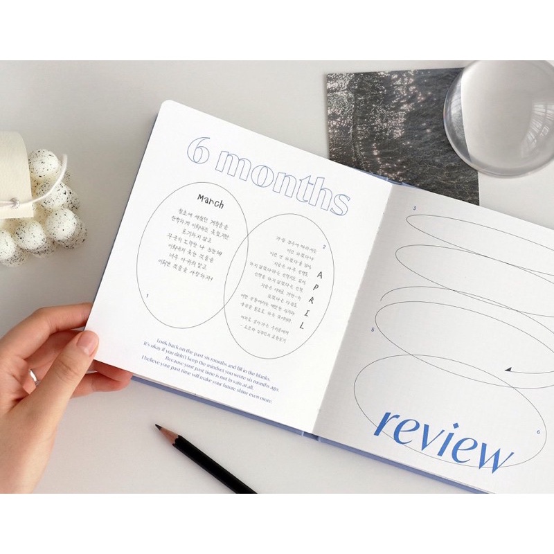 Sổ Planner ICONIC Turn the page diary vuông 6 tháng - lập kế hoạch theo tuần/ tháng