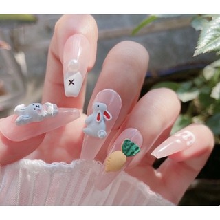 Set charm thỏ new trend 2023 trang trí móng
