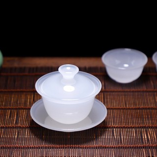 Chén khải( tiềm trà) sứ ngọc Cảnh đức Trấn