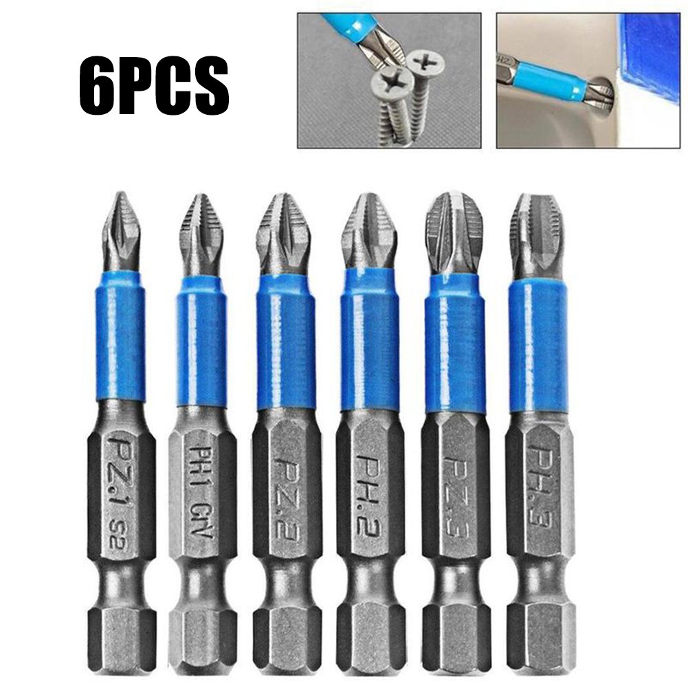 Set 6 Mũi Khoan Điện Chống Trượt 50mm PH1 / PH2 / PH3 / PZ1 / PZ2 / PZ3