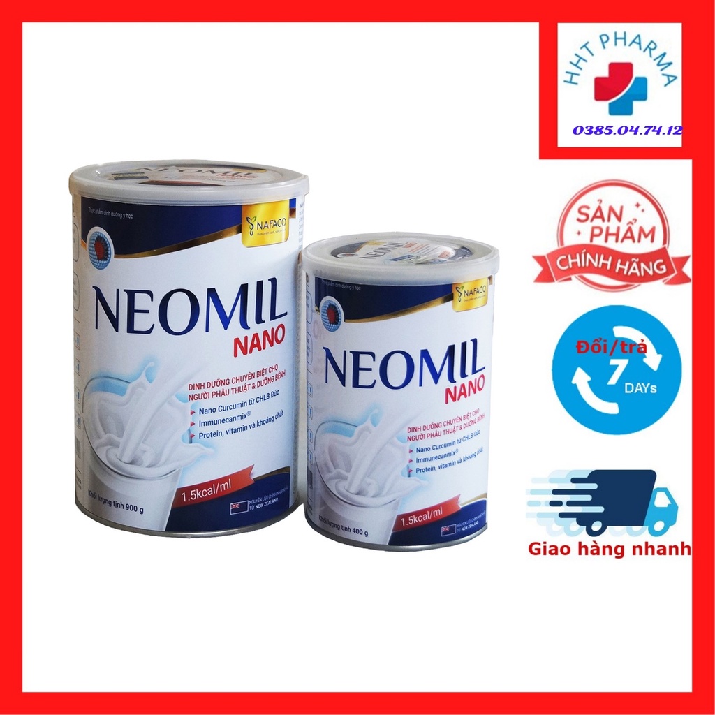 Sữa bột Neomil Nano 900g - Dinh dưỡng chuyên biệt cho người phẫu thuật và dưỡng bệnh