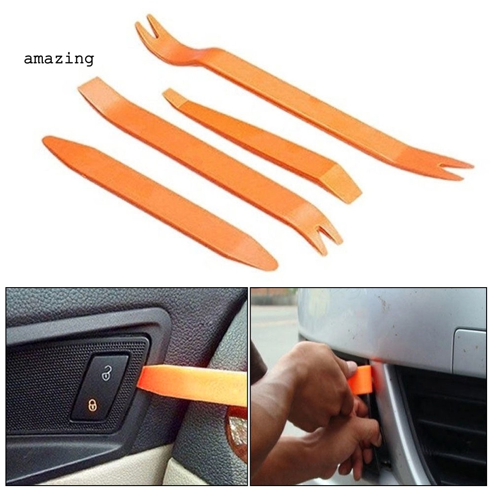 Set 4 Dụng Cụ Tháo Gỡ Radio Cho Cửa Xe Hơi