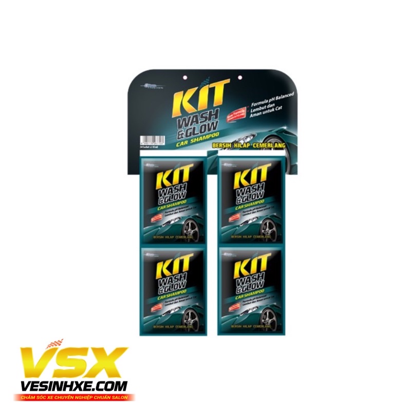 KIT WASH & GLOW - XÀ BÔNG RỬA XE SẠCH & SÁNG BÓNG dạng túi nhỏ vesinhxe.com