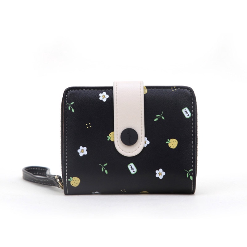 Ví nữ mini cầm tay da PU cao cấp Hình in đẹp và phong cách Ví Ngắn