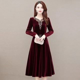 Váy nhung trung niên nữ
