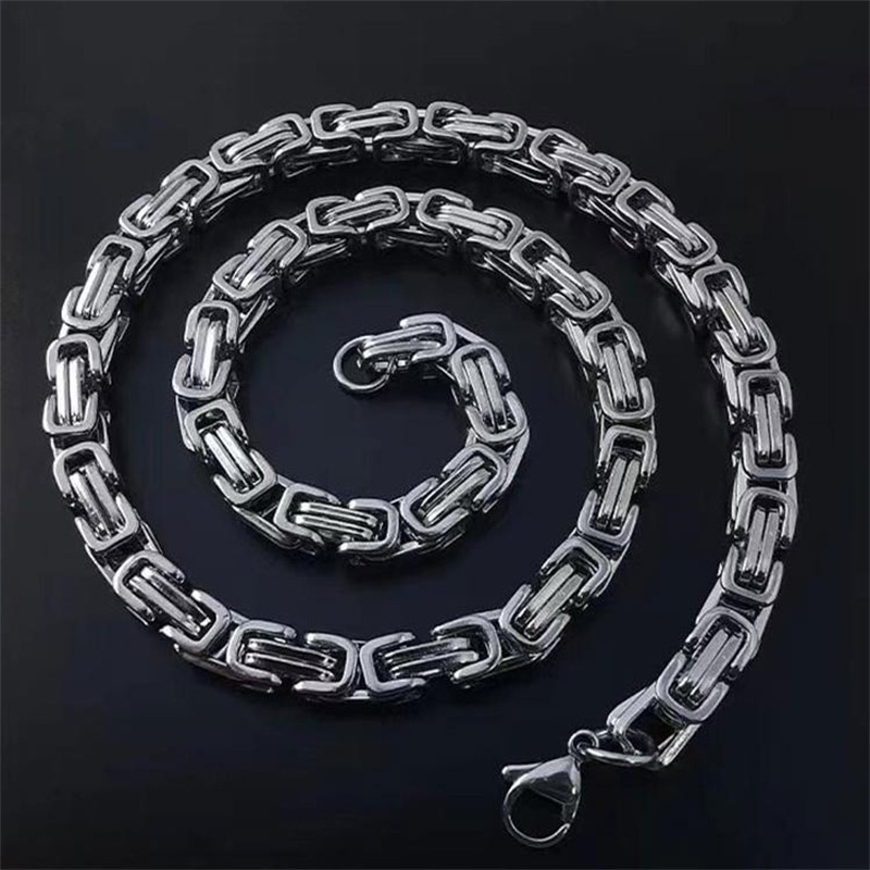 Vòng cổ Thép Titan Không Phai Màu Phong Cách Âu Mỹ Hip Hop Punk Cá Tính Cho Nam