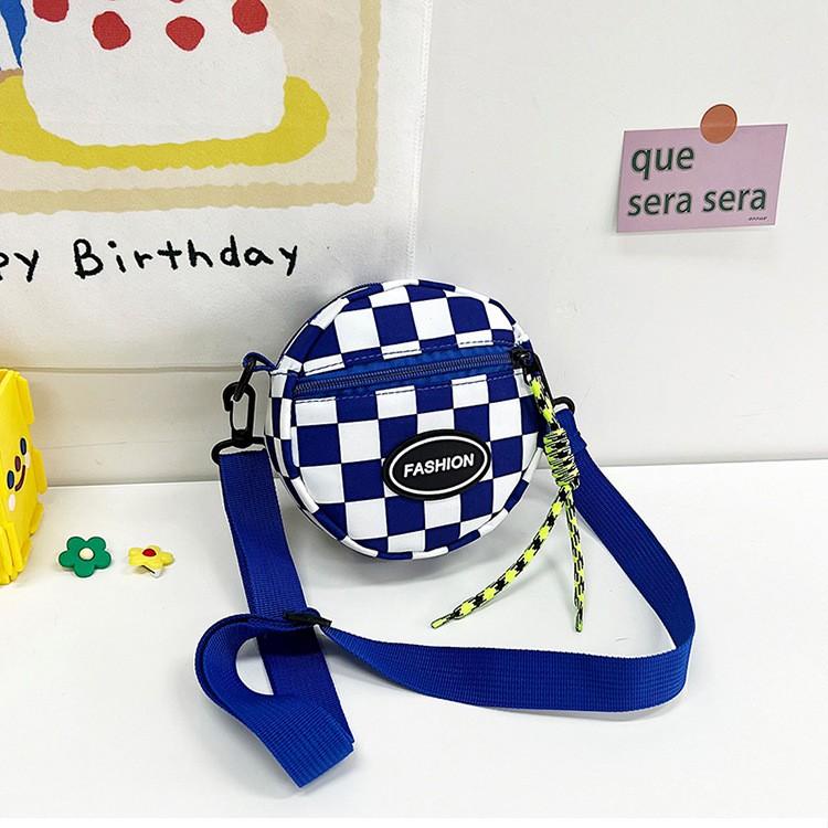 PVN55430 Túi Đeo Chéo Mini Hình Tròn Họa Tiết Kẻ Sọc Dành Cho Bé Trai Và Bé Gái Giá Rẻ