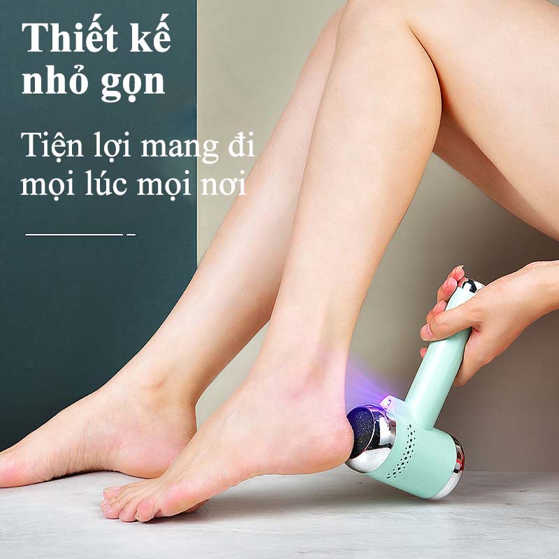 Máy Chà Gót Chân 2 Đầu Mài Cao Cấp Siêu Sạch Tẩy Tế Bào Chết Cho Tiệm Nail Tại Nhà Có Đèn Tia Cực Tím Khử Trùng