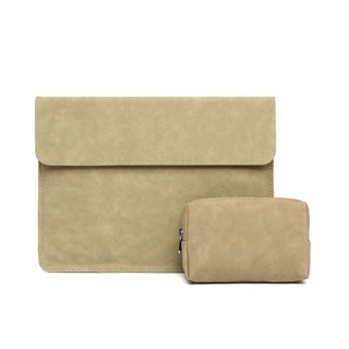 Bao da chống sốc cho macbook, laptop kèm ví đựng phụ kiện