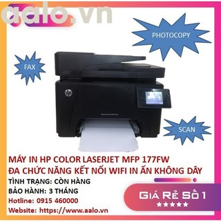 Máy in hp color laserjet mfp 177fw đa chức năng photo scan fax kết nối wifi in ấn không dây - aalo.vn