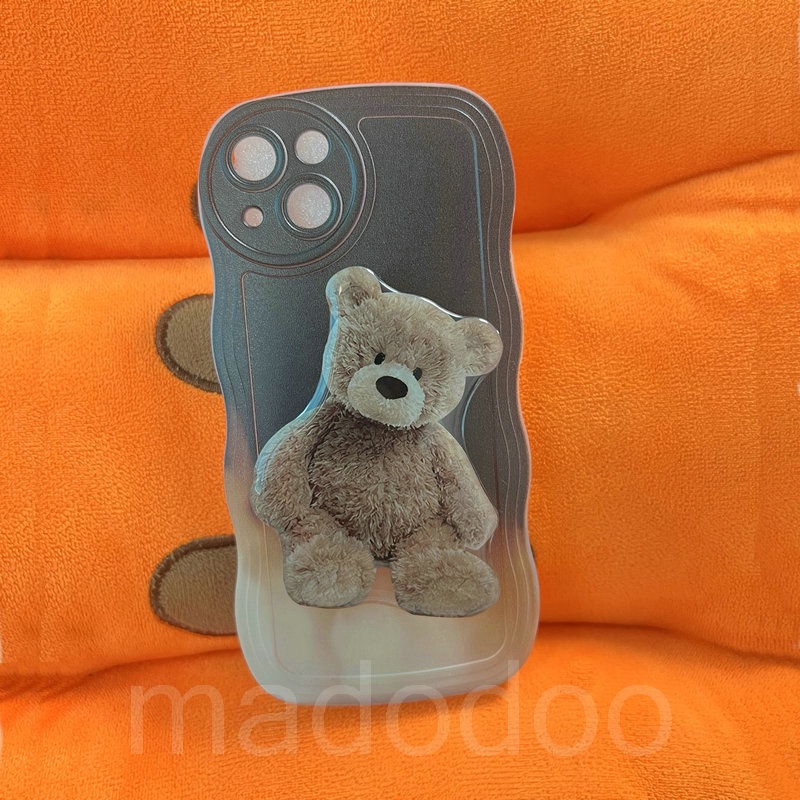 VIVO V27 V27E Y36 Y02 Y22 Y22S Y35 5G Y76 Y16 Y21 Y33S Y21S Y21T Y33T Y21A Y20 Y20i Y20S Y12A Y12S 2021 Y15S Y15A 2021 Y01 Y50 Y30 Y30i Y17 Y12 Y15 2020 Y3S U10 Y19 Y95 Y93 Y91 Y91i Y91C Y81 Y71 V23 V25 V25E V23E V5 V5S V9 Pro Bear Stand Phone Case BW 01