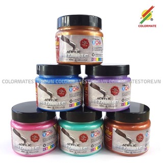 Màu vẽ colormate acrylic metalic 100ml - colormate