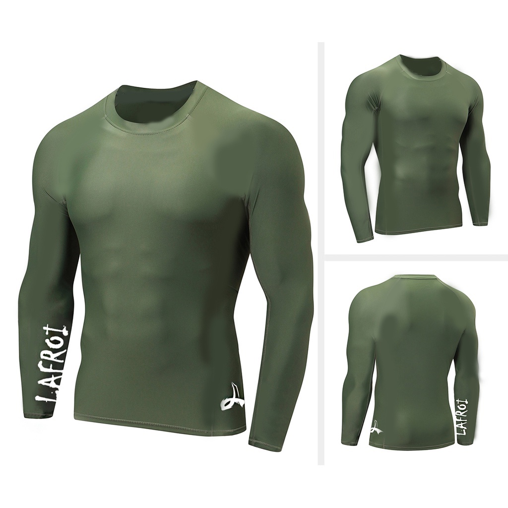 Lafroi Áo Bơi Nén Tay Dài Chống Nắng UV Khi Tập Gym Thể Thao Cho Nam-CLYYB3