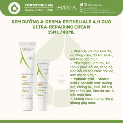 Kem Dưỡng ADerma Epitheliale A.H Duo Ultra Repairing Cream (15ml/40ml) - Phục Hồi Và Tái Tạo Làn Da Sau Khi Laser