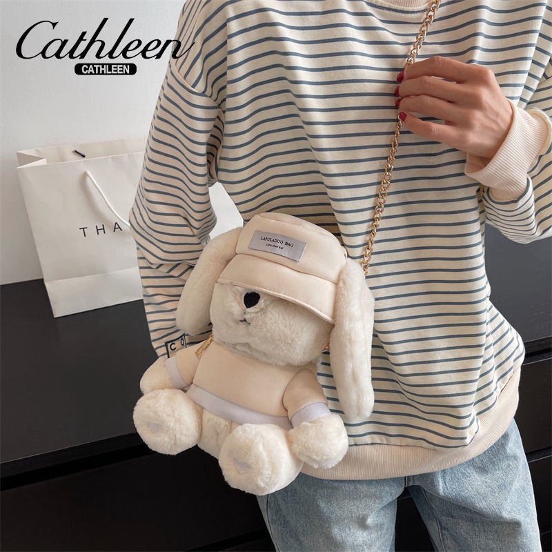 Túi Đeo Vai Hình Búp Bê Hoạt Hình Nhồi Bông Dễ Thương Kích Thước 22 X 24 X 15