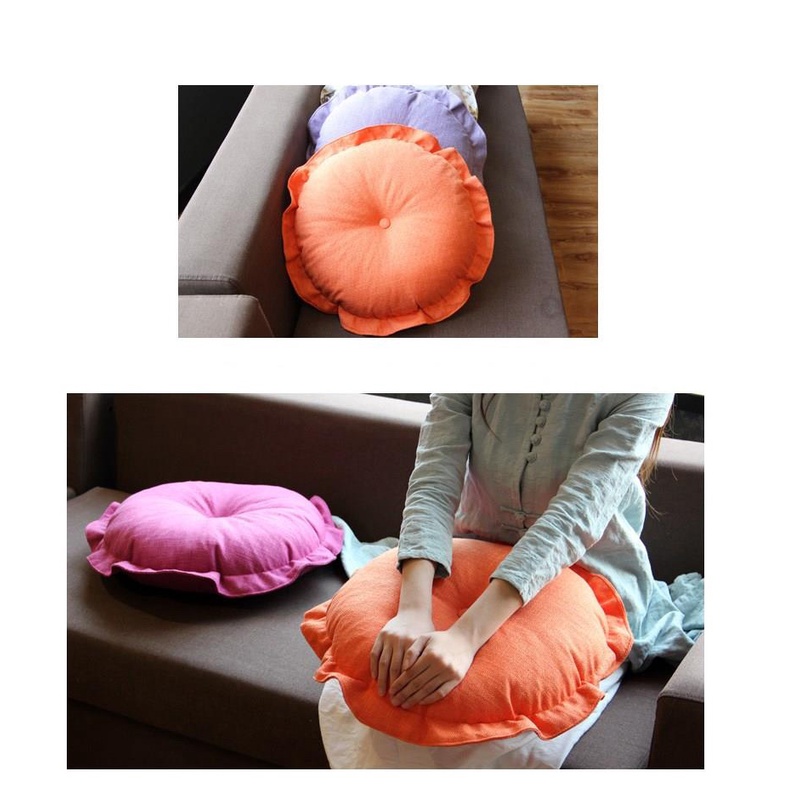 Đệm Lót Ghế Ngồi Hình Tròn Bằng Vải Dày Dặn Tiện Dụng Cho Phòng Khách / Phòng Ngủ