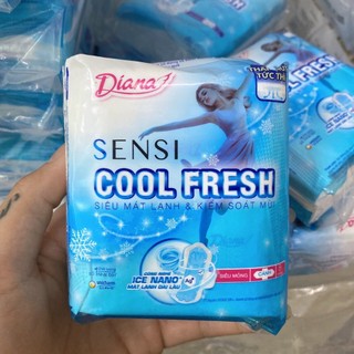 Băng vệ sinh Diana Sensi Cool Fresh siêu 8m/ 1 gói ( có cánh)