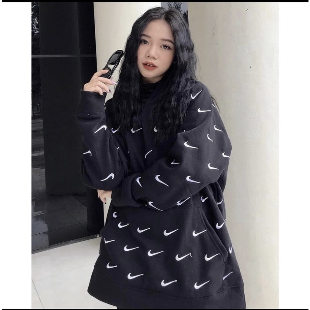 Áo Hoodie Nike Swoosh - Áo Hoodie Nike Fom Rộng Unisex Chất Nỉ Dày Đẹp Phong Cách Hàn Quốc