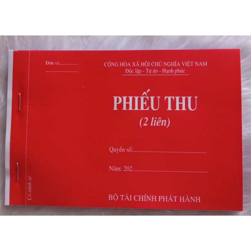 Combo 5q phiếu Thu - Chi A5 2 liên 60 tờ.