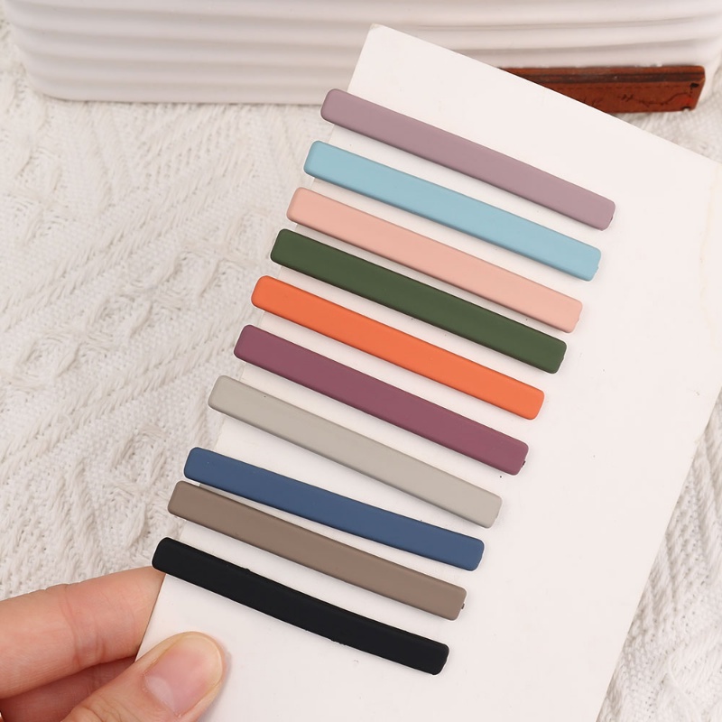 Kẹp Tóc Mỏ Vịt Một Cánh / Kẹp Tóc Nhám Đơn Giản Màu Sắc Morandi Giản Dị Dành Cho Bạn Nữ