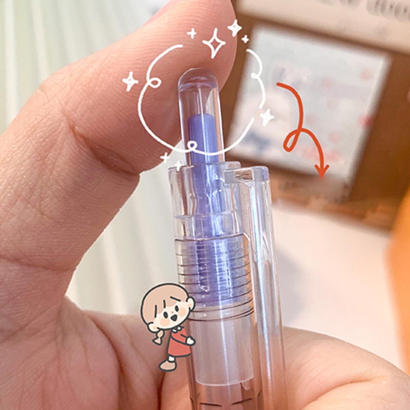 Bút Keo Dán Nhanh Khô Họa Tiết Hoạt Hình Màu Trơn Di Động Tiện Dụng Cho Học Sinh / Văn Phòng DIY
