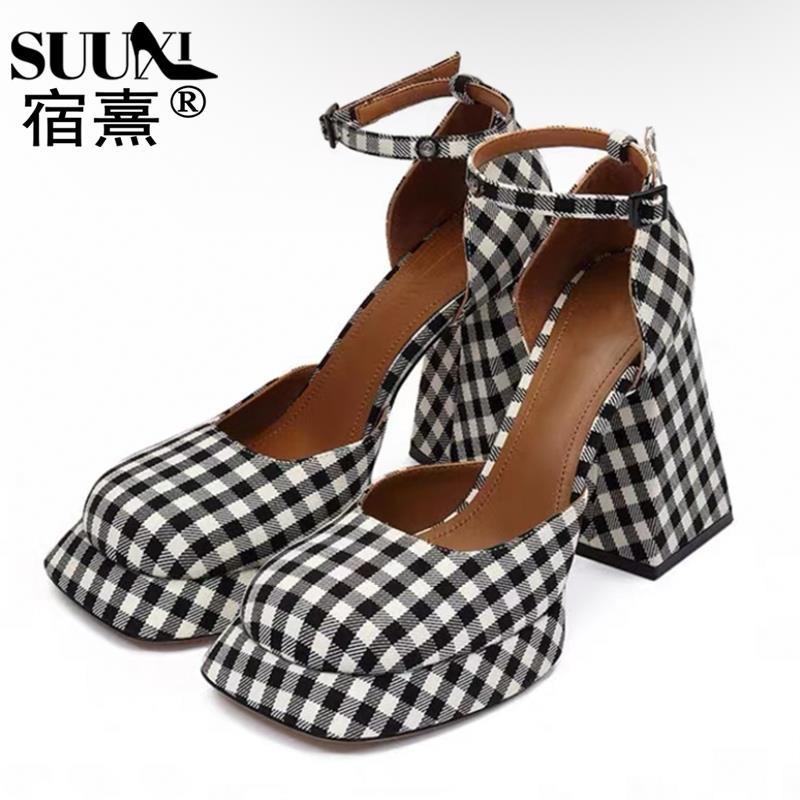 Giày Mary Gót Cao Dày Quai Thẳng Phong Cách Mới 2022 Cho Nữ