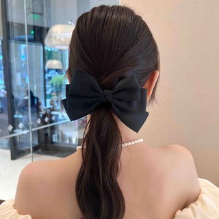 Kẹp tóc nơ lụa satin 3 tầng hàn quốc cho nữ