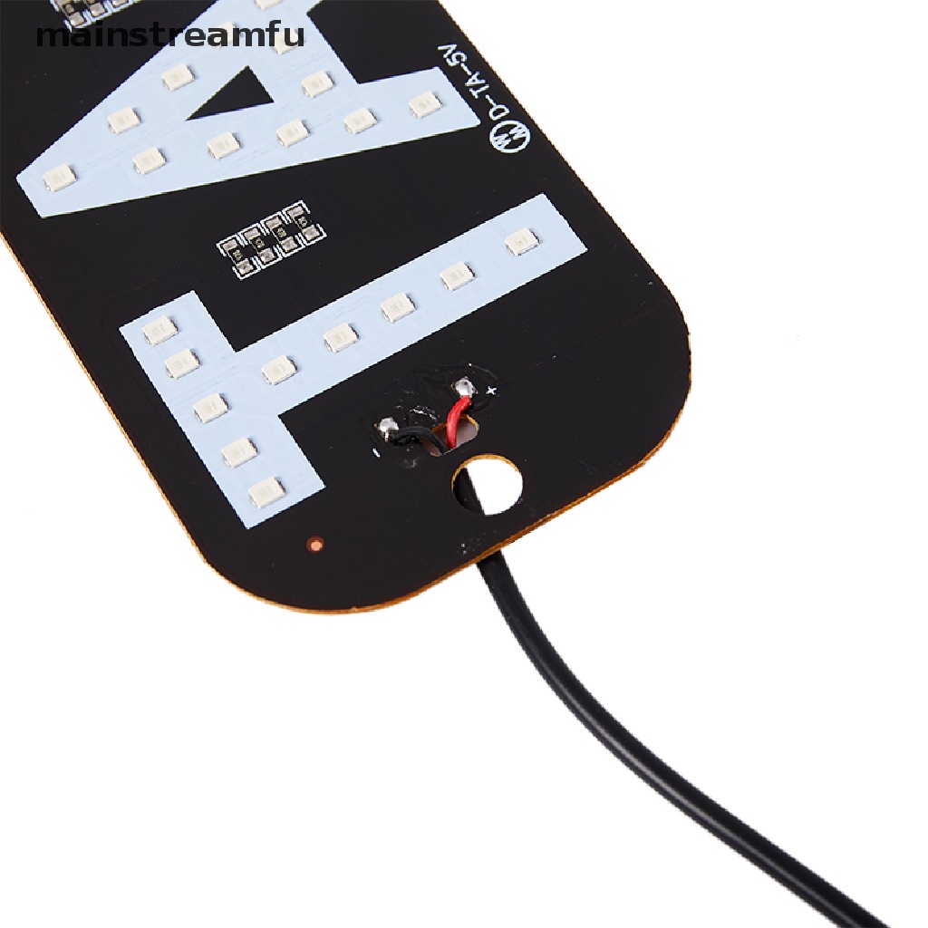 Biển Báo Taxi Năng Lượng Mặt Trời Có Đèn LED 12V Kèm Cáp USB Và Công Tắc Cho Xe Hơi